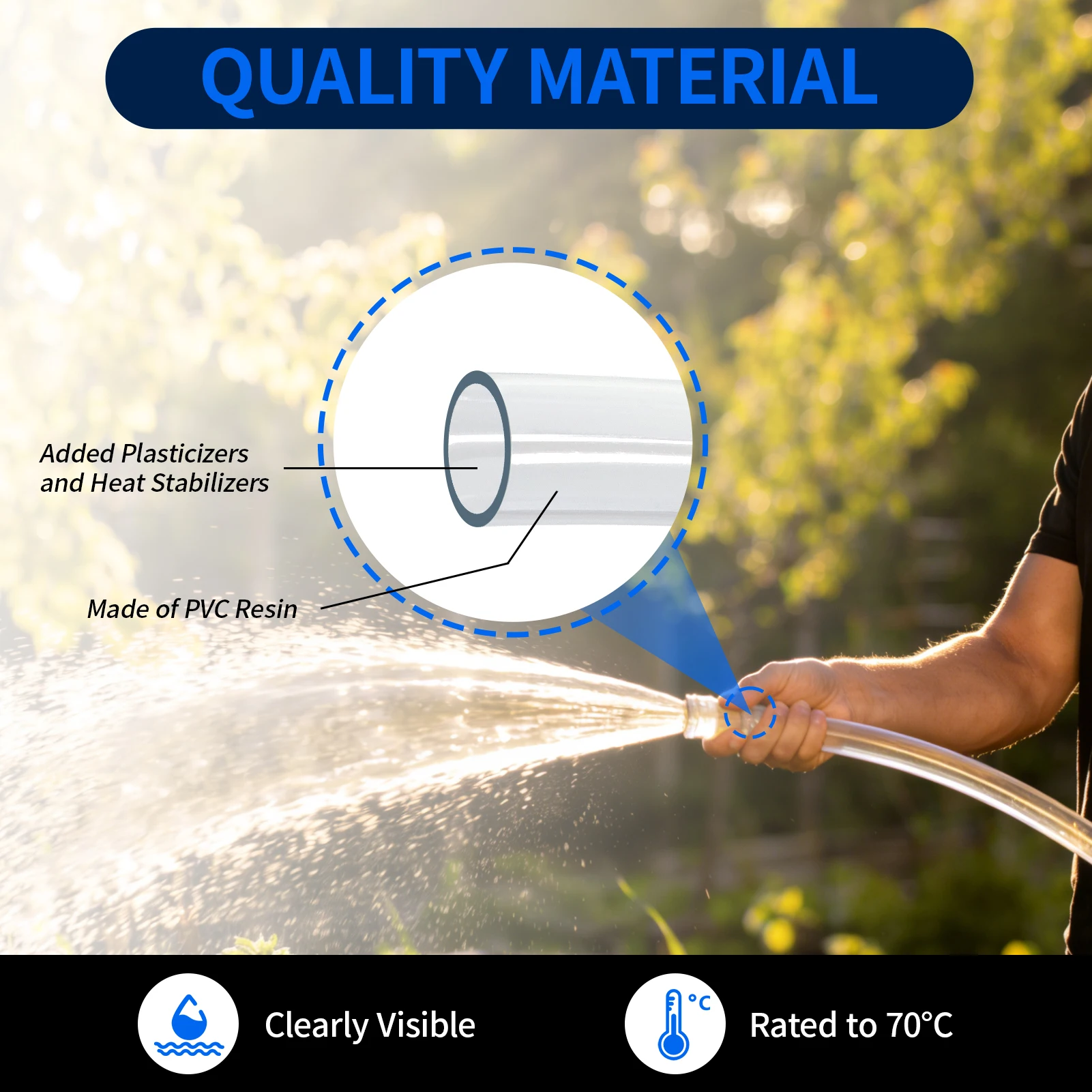 3/5M Transparent Clear PVC Hose Flexible Plastic Water Tube 4-24mm Inner Dia for Aquarium Pump Garden Irrigation Fish Tank Pipe image 4