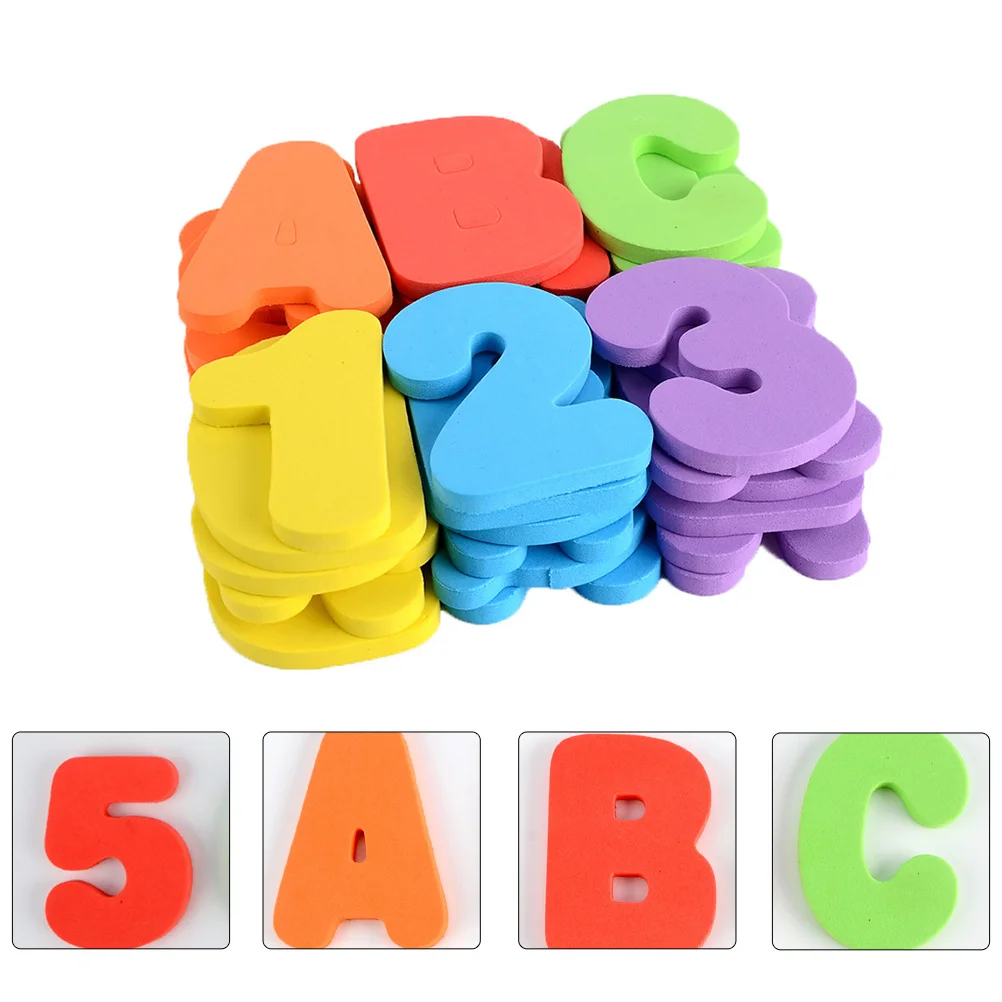 2Sets Toddler Early Education Alphabet Stickers Colorful Patterns Safe High Quality Absorbent Bath Time Fun Baby Alphabet Toys