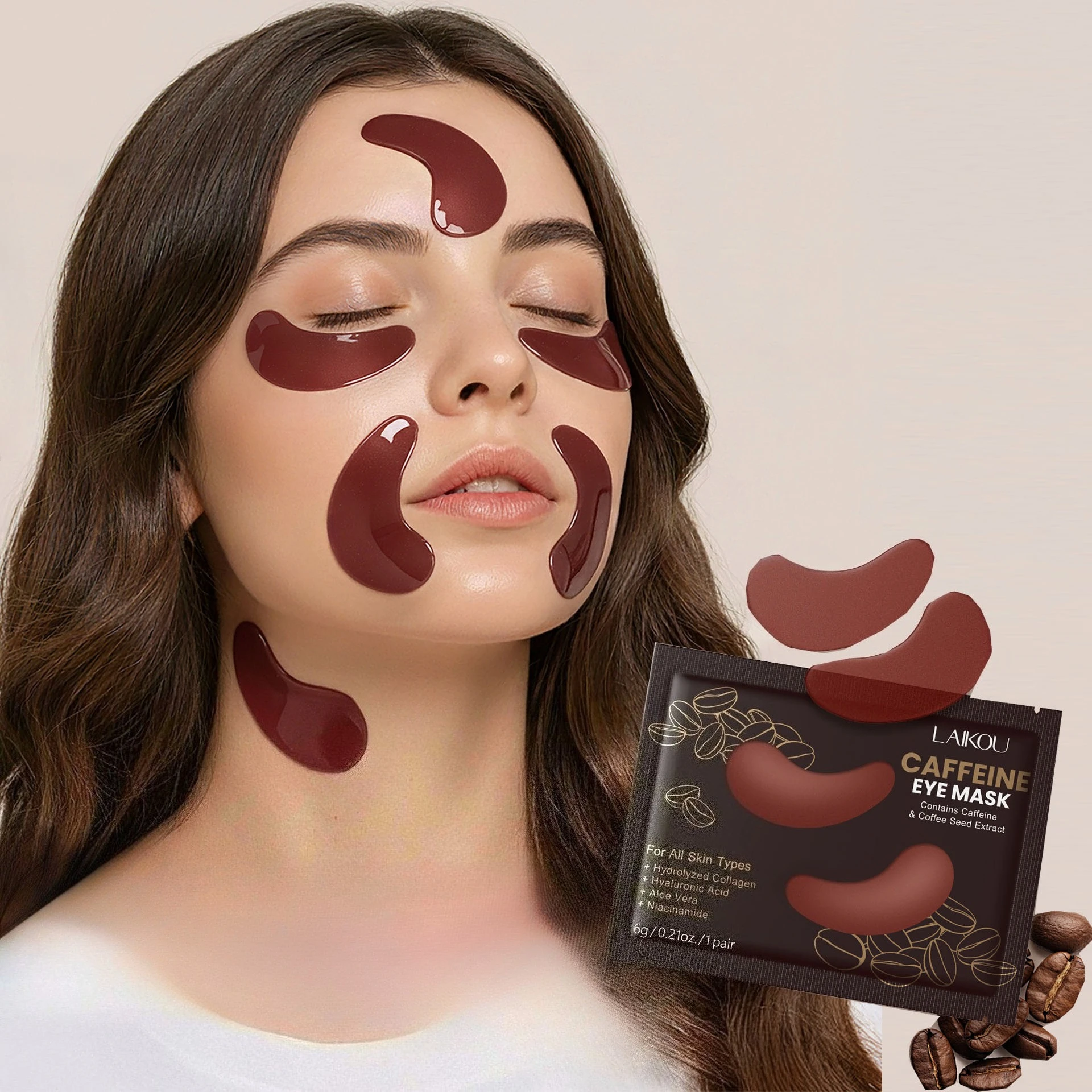 

Coffee deep moisturizing fading eye lines improving dark eye bags eye mask sticker moisturizing and hydrating Skincare