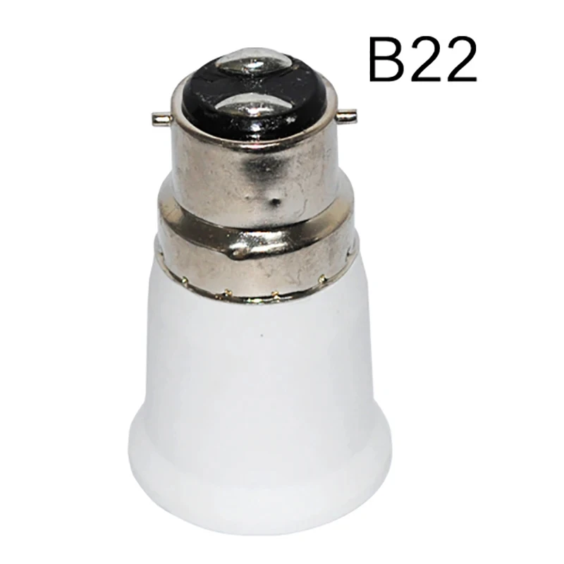 B22 to E27 Bulb Socket High Quality Lamp Base Converter Adapter PC Fireproof Lamp Holder for Led Corn Bulb Spotlight 110V 220V
