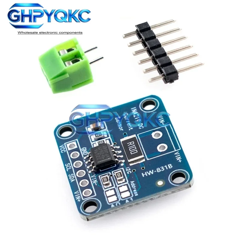 GHPYQKC MCU-219 INA219 I2C port Zero drift bidirectional current power supply monitoring sensor module MCU INA 219