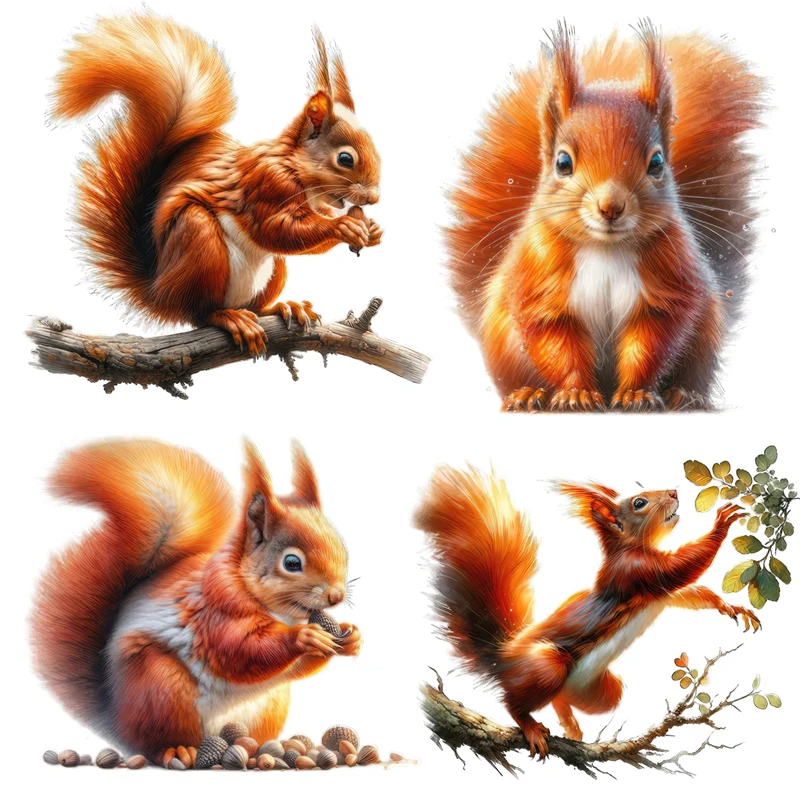 Three Ratels CF34 Cute little squirrel cartoon animal stickers for children's bedroom decoration toilet decals