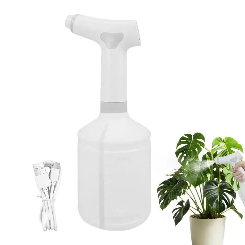 

Electric Spray Bottle Rechargeable Mist Spray Bottle 1L Clear Scaled Water Tank Ultra-Fine Atomization Silent Irrigation Tool