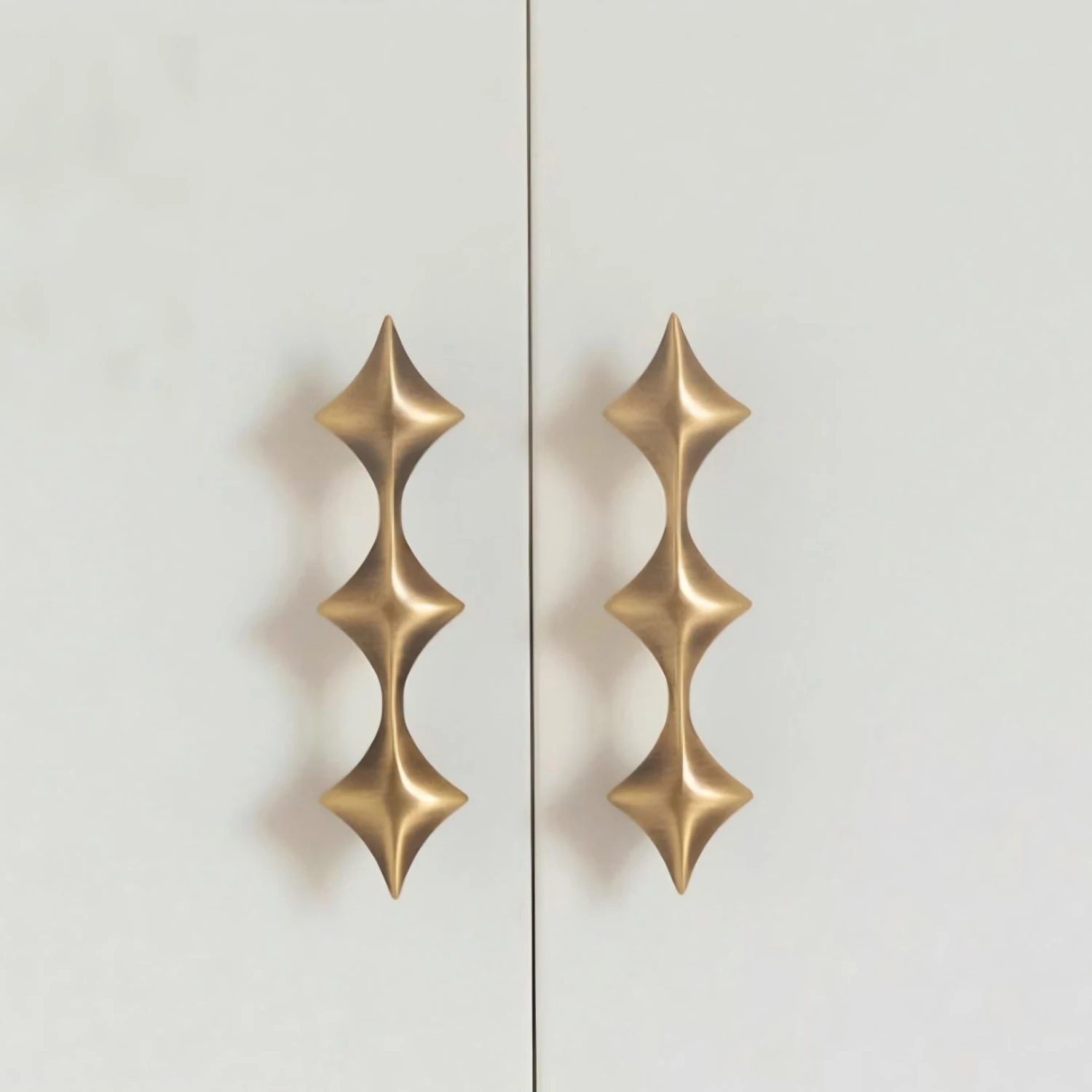 Unique Star Drawer Handles Titanium Silver Dresser Pull Antique Bronze Cabinet Knob Solid Brass Retro Kitchen Door Handle