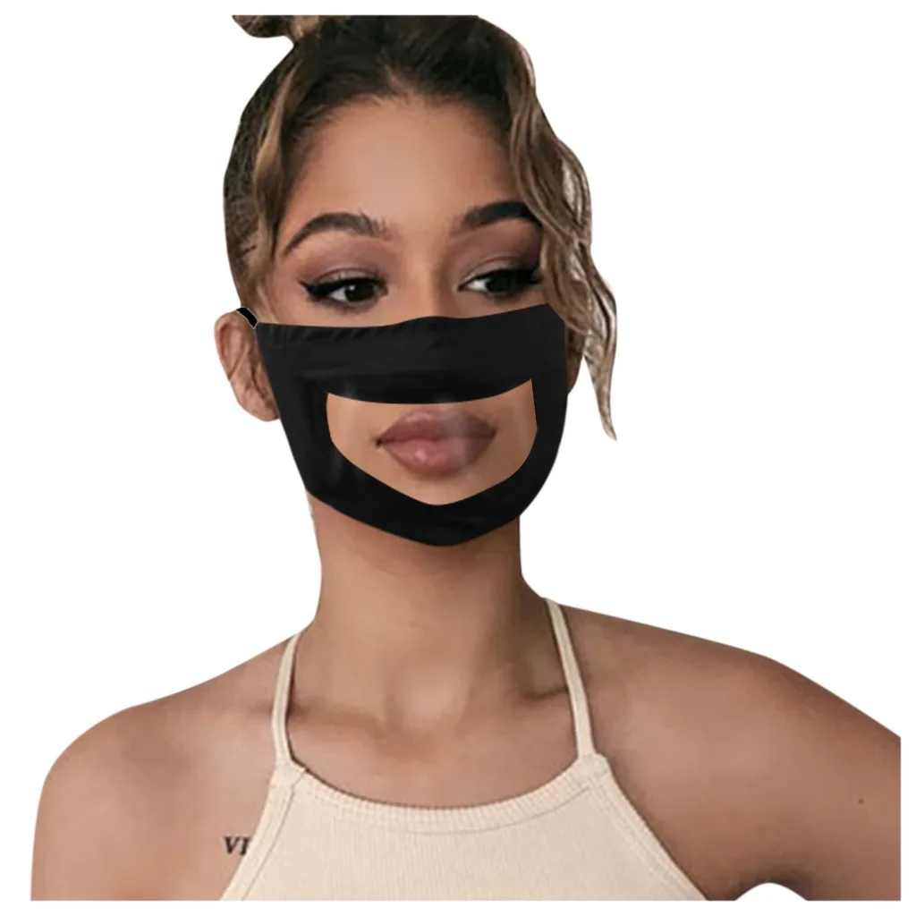 Transparent Window Fashionable And Personalized Design Mask Suitable For Deaf And Mute People To Display Expressions Face Mask