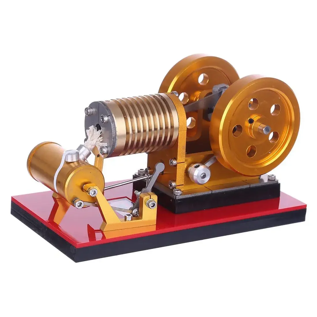 Stirling Engine Kit Suction Fire Type High-end Pure Copper Air Cylinder Heat Energy Model Physics Science Experiment Toy gift