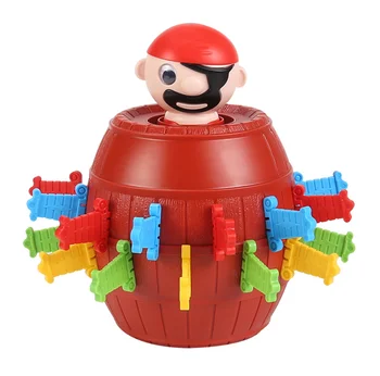 Jouet de baril de Pirate drôle, jeu porte-bonheur, épée de baril de Pirate sautante, jouet de farces interactif, jeu amusant en famille pour enfants, jeu de fête