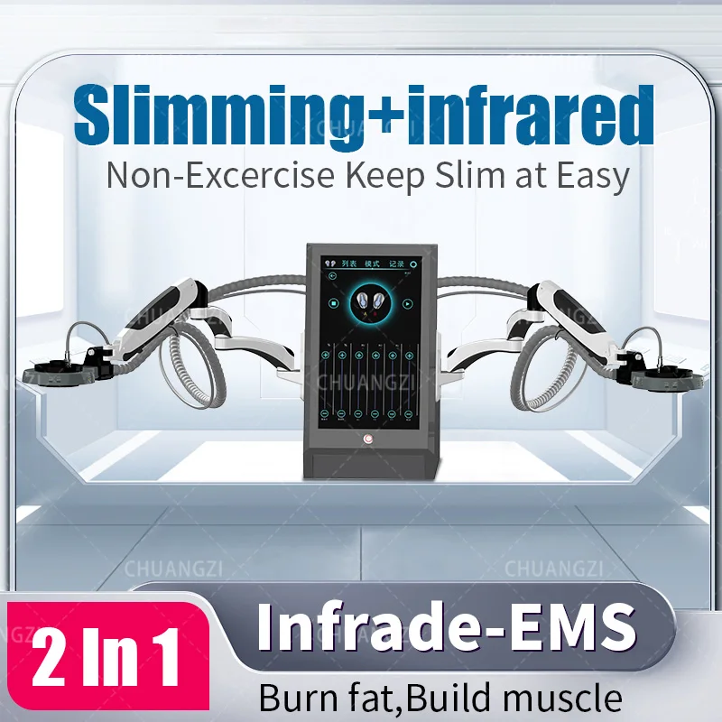 2025 New launch 2-in-1 infrared EMSzero body sculpting machine+infrared non-exercise slimming and burn fat to establish muscle