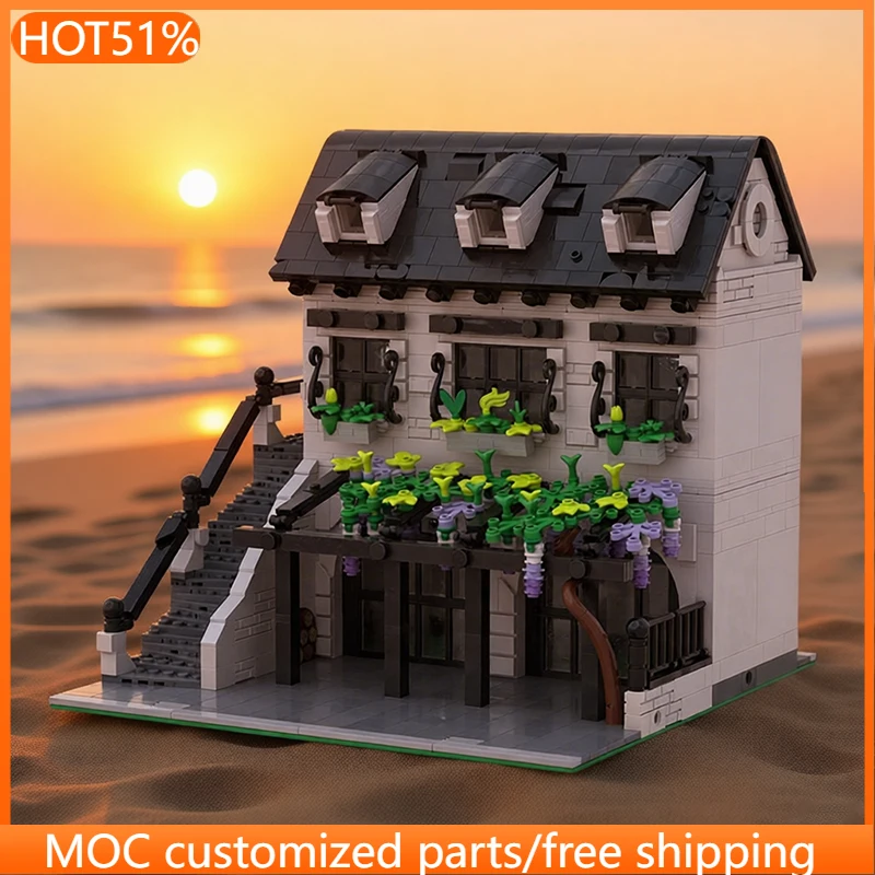 

1859 PCS Construction Country villa MOC Customize Modular Building Block Creative Design Brick Technology DIY Holiday Toy Gifts