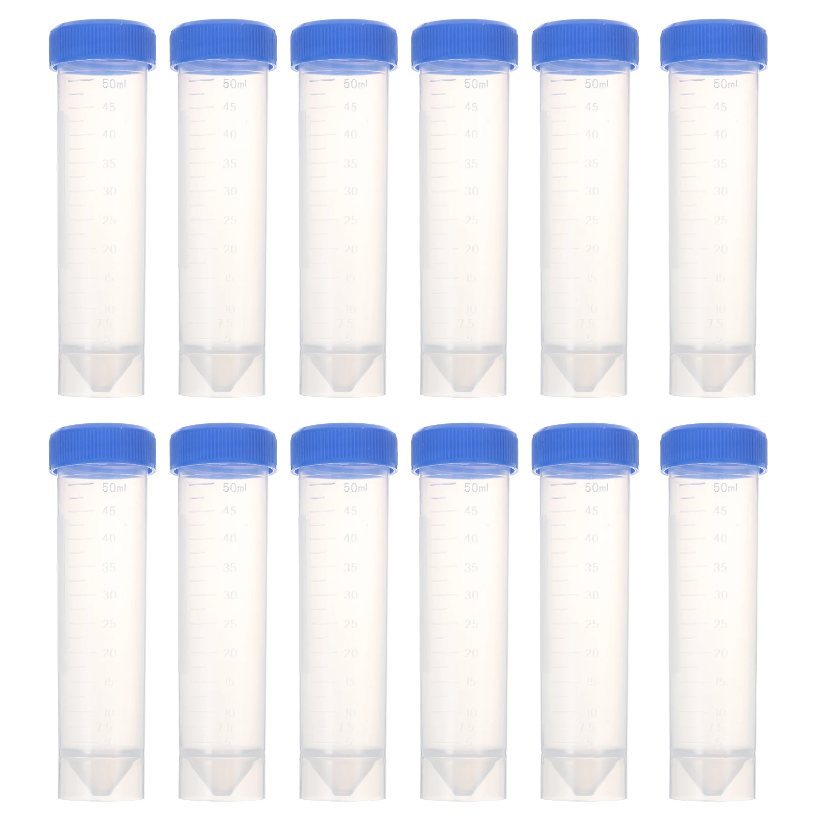 

25 pcs 50Ml Groove Bottom Tube Screw Cap Leak-Proof High-Speed Transparent Storage Low Temperature Laboratory