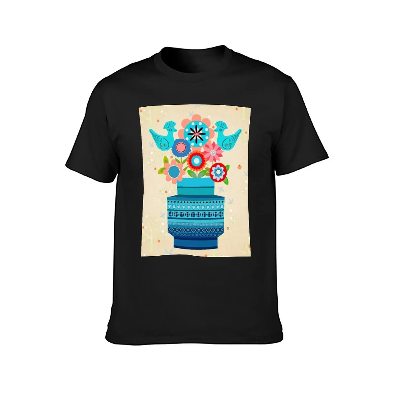 Bitossi Vase with Flowers T-Shirt sports fans plus sizes anime clothes aesthetic clothes Men's t shirts