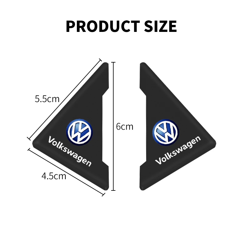 2Pcs Silicone Car Door Corner Cover Auto Anti-collision Protection Sticker For Volkswagen VW Golf Passat B6 Jetta Touran CADDY