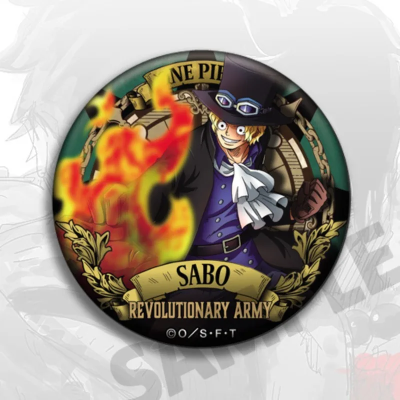 Anime giapponesi One Piece Rufy Ace Distintivo pettorale con fantasia di bel cartone animatoPipferiche anime Piccolo regalo