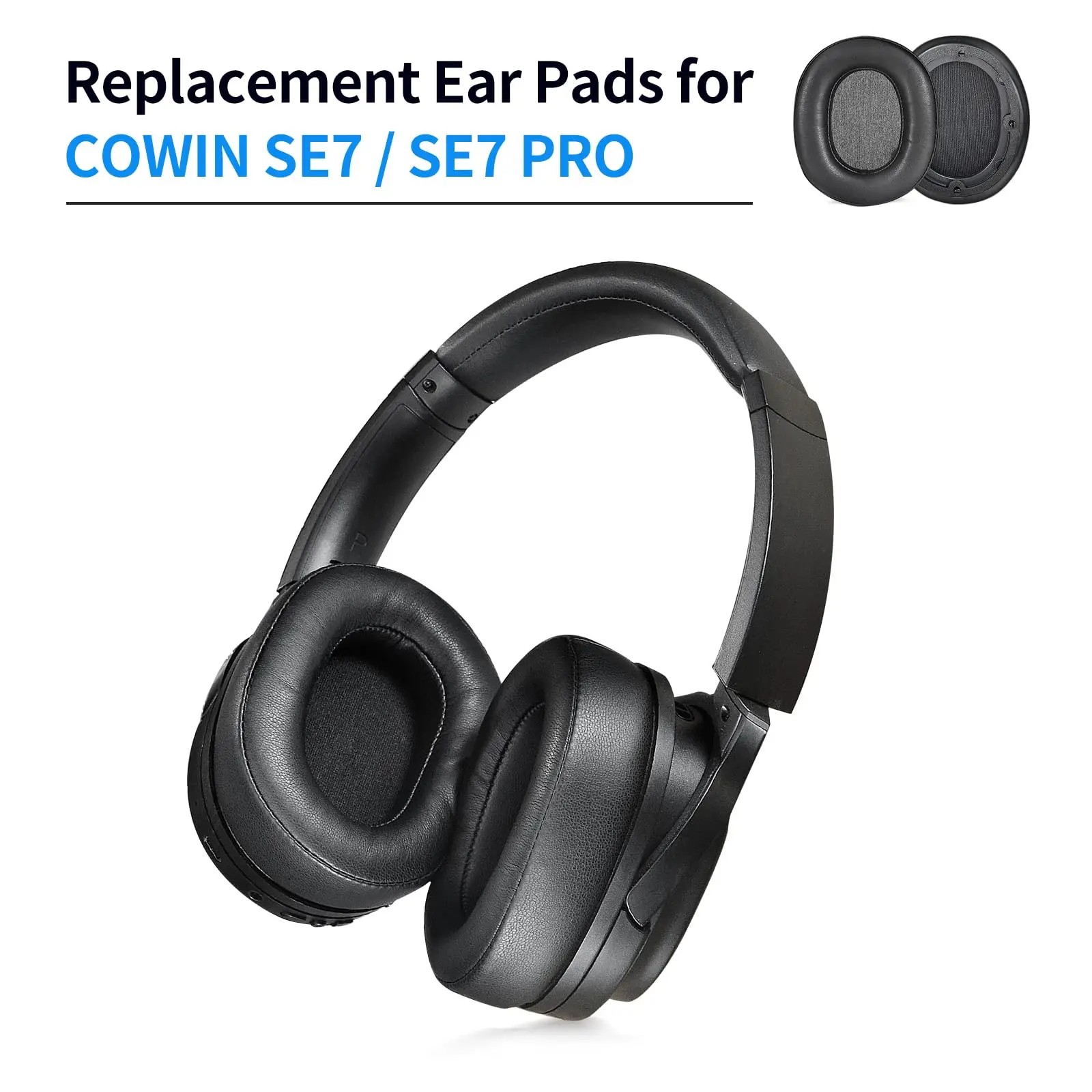 SE7 Earpads Replacement Cushions Pads Covers Accessories Repair Parts Compatible with COWIN SE7 / SE7 PRO Headphones