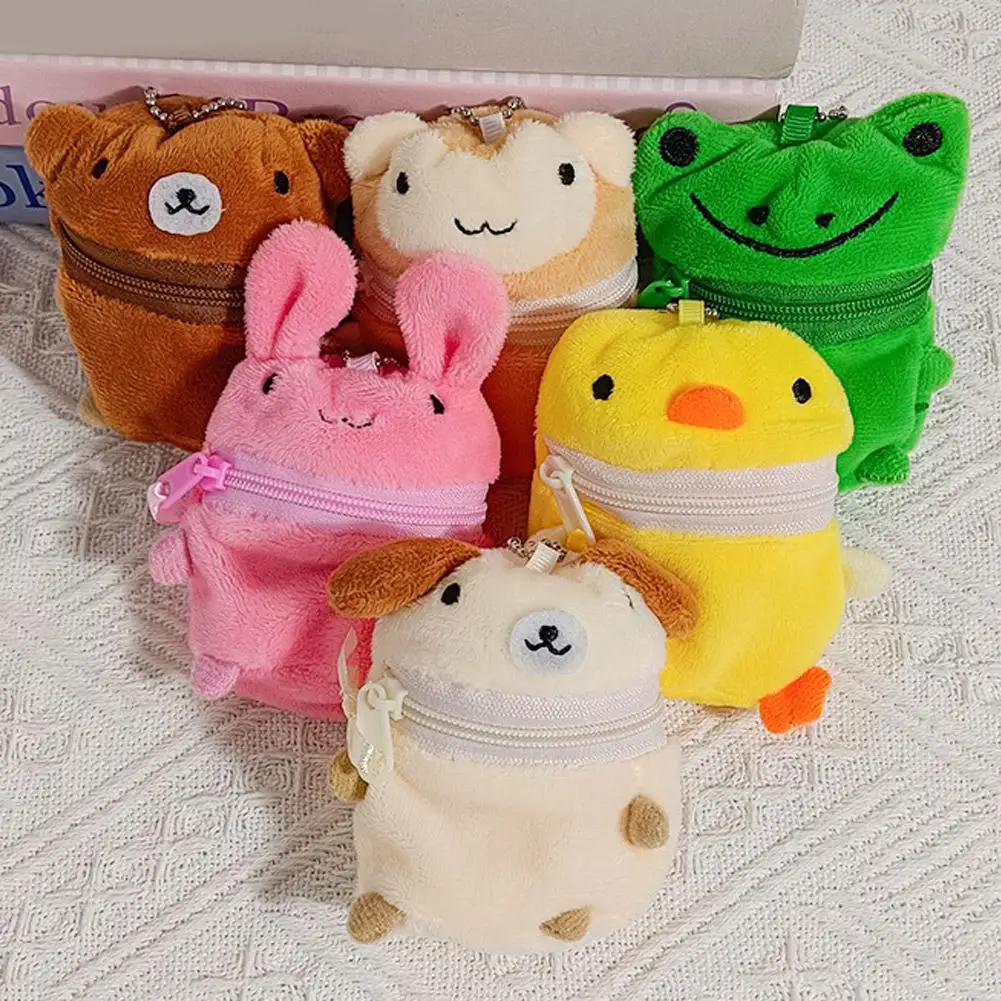Kawaii Münzbörse Mini-Kopfhörer-Aufbewahrungstasche Niedlicher Hase Bär Tier Schlüsselanhänger Taschenanhänger Geburtstagsgeschenk für Mädchen – Detail 12