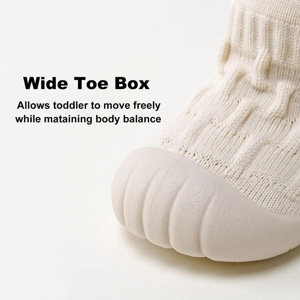 New Non-Slip Infant Walking Shoe Elastic Protect Toes Floor Socks Soft Rubber Sole Breathable Baby Walking Shoes Indoor Use