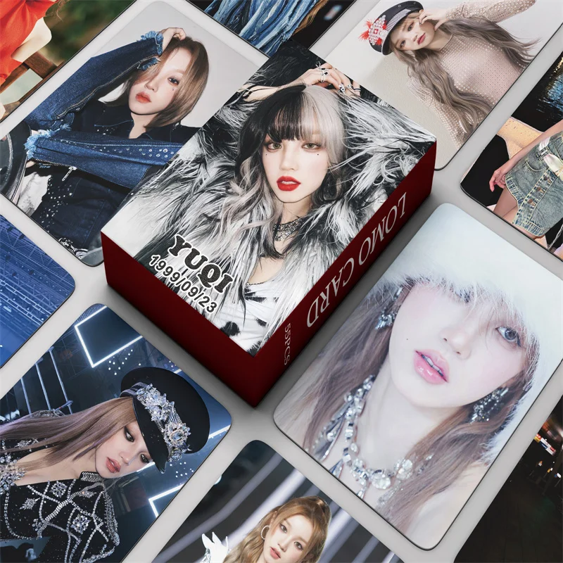 55pcs/set KPOP GIDLE SONG YUQI EXQUISITE SMALL CARD ALBUM SUPER LADY LOMO CARD (G)I-DLE 2nd YUQI MINNIE POSTCARD PHOTO CARD