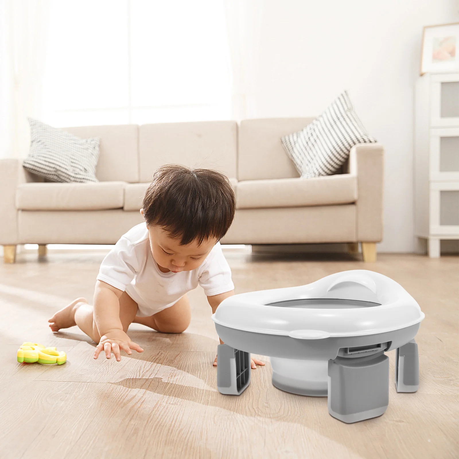 المحمولة طوي مقعد نونية الطفل السفر المرحاض المحمولة قعادة للأطفال سيارة السفر التخييم في الهواء الطلق المرحاض مقعد التدريب #2