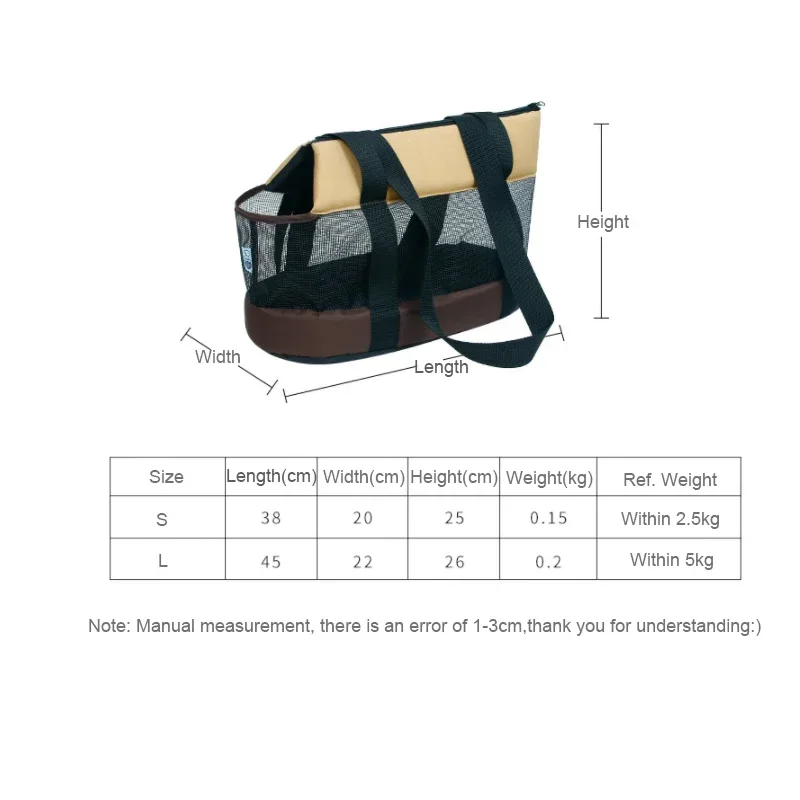 

Summer Dogs Pet Bags Portable Cat Shoulder Pet Carrier Carrier Small Black Bag Breathable Dog Small Dog Pet For