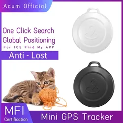 Mini localizzatore a lunga distanza Localizzatore di chiavi anti-smarrimento Localizzatore di portafoglio intelligente Trova il mio (Solo iOS) per Air-Tag Animali domestici Gatti Cani Bagagli per bambini