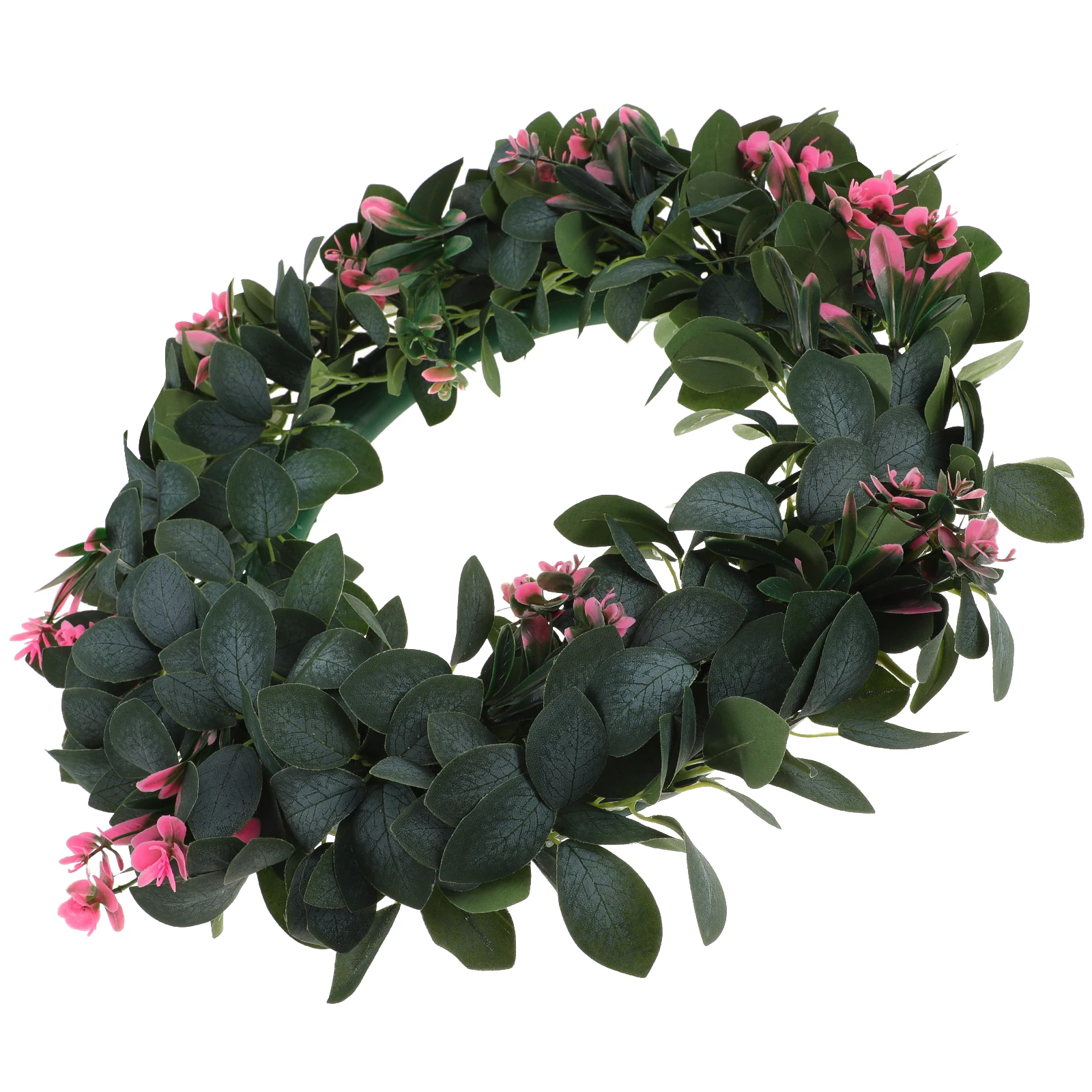 

Artificial Plant Wreath Yellow ButterflyFlower Ring Welcome Door Decor Plastic Leaf Valentine Party Adornment Fake Greenery