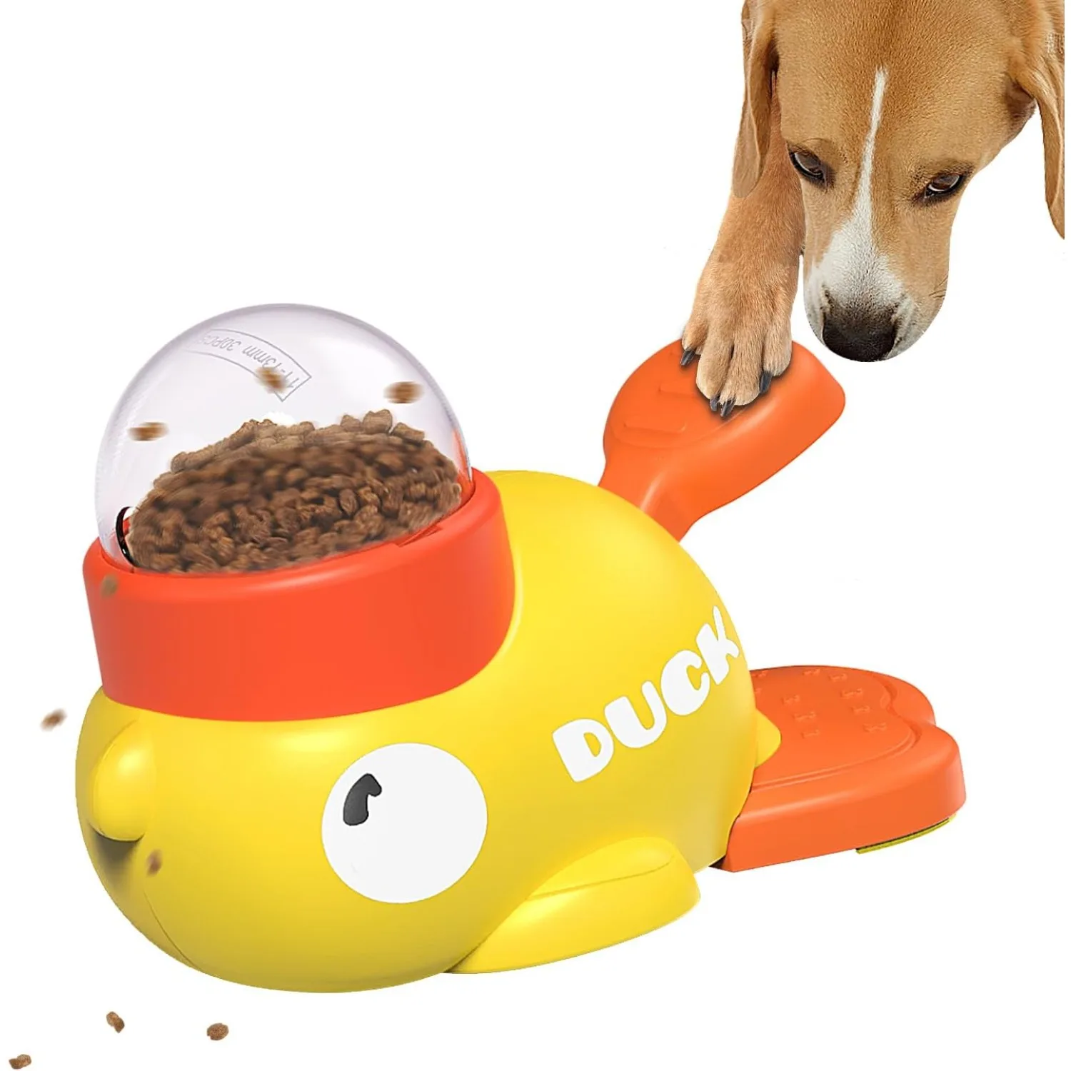 Hundespielzeug, interaktiver Leckerli-Spender, Spielzeug, Lebensmittel, Puzzle, langsamer Futterspender, Katzenfutter, undichtes Spielzeug, niedliche gelbe Ente, Heimtierbedarf