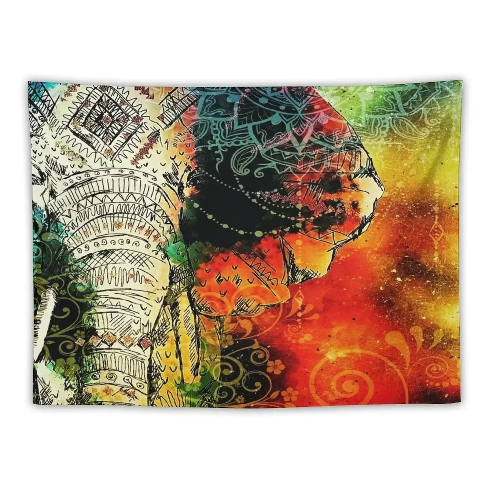 

Mandala Indian Elephant / Zen Yoga Elephant Mandala Tapestry On The Wall Luxury Living Room Decoration Tapestry