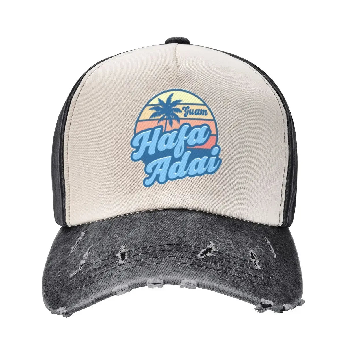 

GUAM Hafa Adai Guamanian Sticker Baseball Cap Hat Man For The Sun Golf Hat Hip Hop Designer Hat Baseball Men Women's