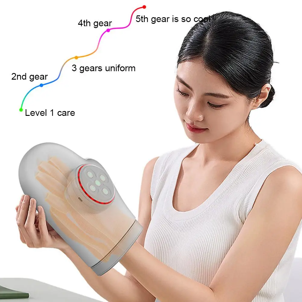 

Электрический массажер для рук с воздушно-компрессионным воздействием, перчатка для массажа запястий, компрессионный массажер для пальцев с подогревом, массажер для акупунктурных точек пальцев U2Z7