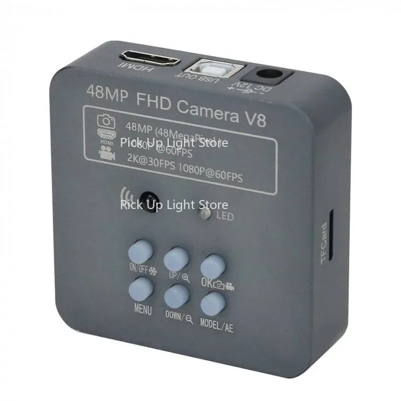 Fotocamera industriale digitale per microscopio USB con attacco C 48MP V8 2K 1080P FHD per riparazione PCB del telefono