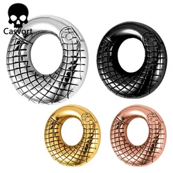 Casvort 2PCS 316L Stainless Steel Magnetic Ear Weights Plugs Gauges Tunnels Fashion Body Jewelry Piercing For Women Man Gift