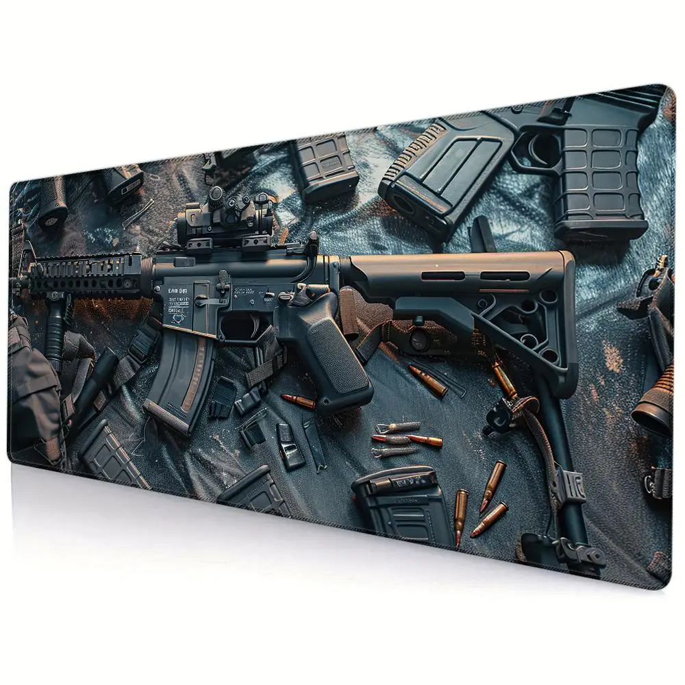 Mousemat 90x40 Mouse mats Mouse Mouse carpet Desk mat Firearms  Carpet for mouse Table mat for work desk Pad