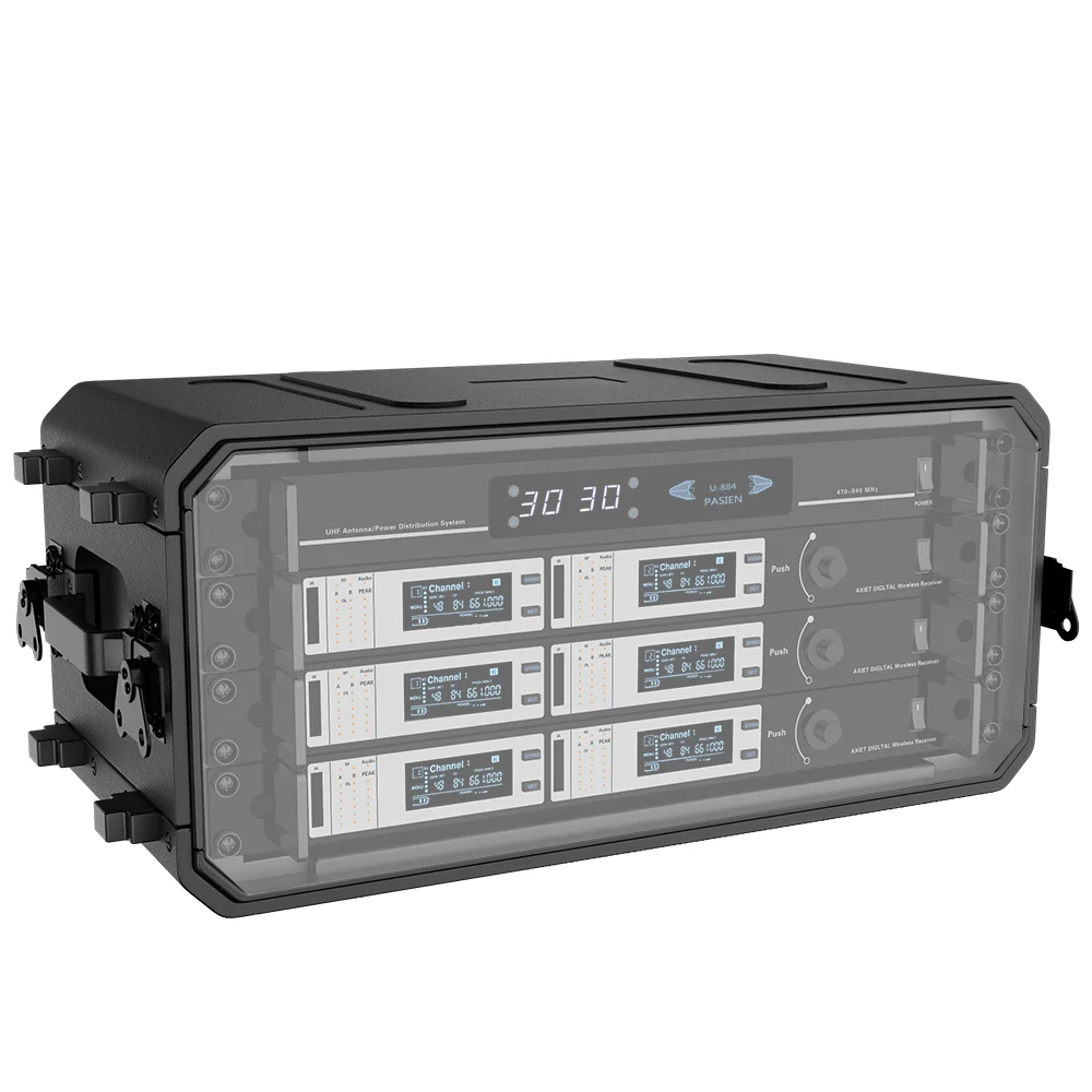 Professionele 4U Shallow Rack Case draagbare audioapparatuur koffer microfoonkoffer waterdicht stofdicht schokbestendig voor versterker DJ mixer