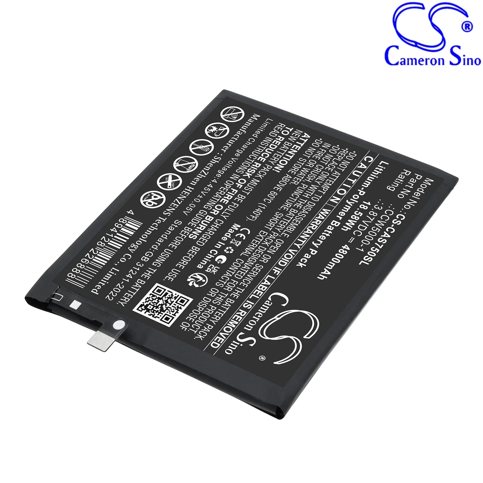 Replacement 3.87V 4800mAh Mobile SmartPhone Battery CCW5000-1 for CATERPILLAR CAT S75 BM1S1B