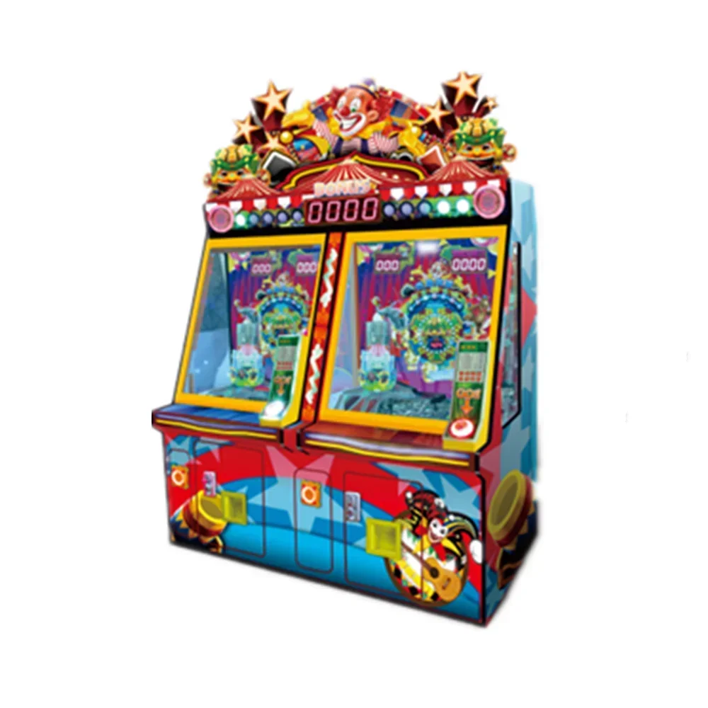 Hot selling coin pusher Coin operated arcade Crazy Circus ticket lottery game machine amusement for sale