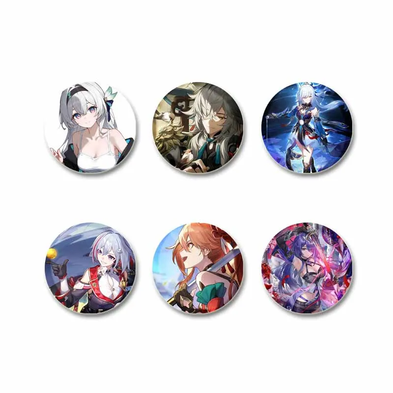 الكرتون لعبة هونكاي ستار السكك الحديدية بروش لطيف صفيح لينة زر دبابيس شارة مستديرة الملابس على ظهره مجوهرات اكسسوارات اللعب الهدايا