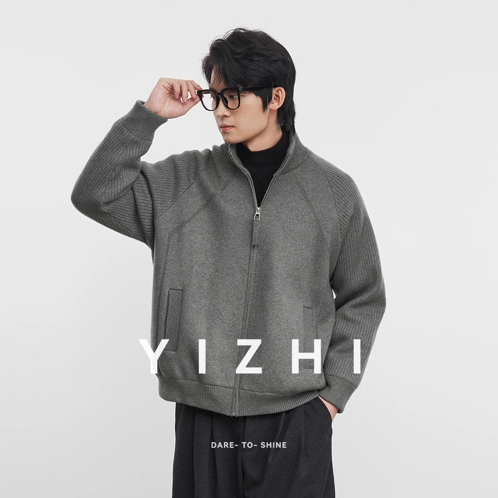 

Модный мужской 90% белый утиный пух, осень-зима 2022, новый вязаный воротник-стойка, теплый толстый пуховик, топ