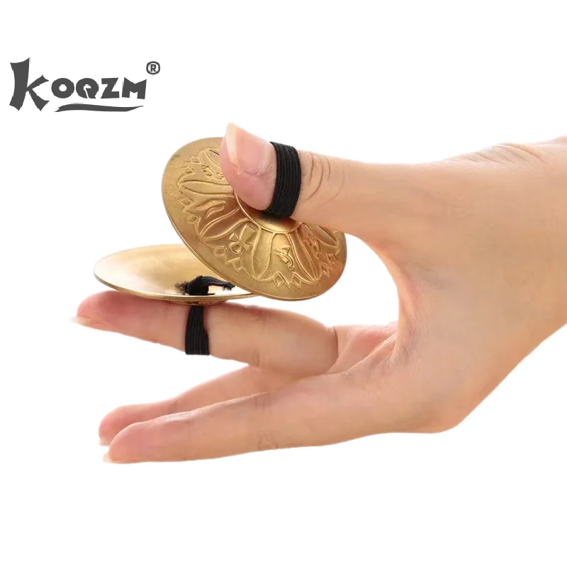 1Pair Creative Finger Cymbals Small Finger Cymbals Belly Dancing Mini Cymbals Musical Instrument Saucers Belly Dance Accessories