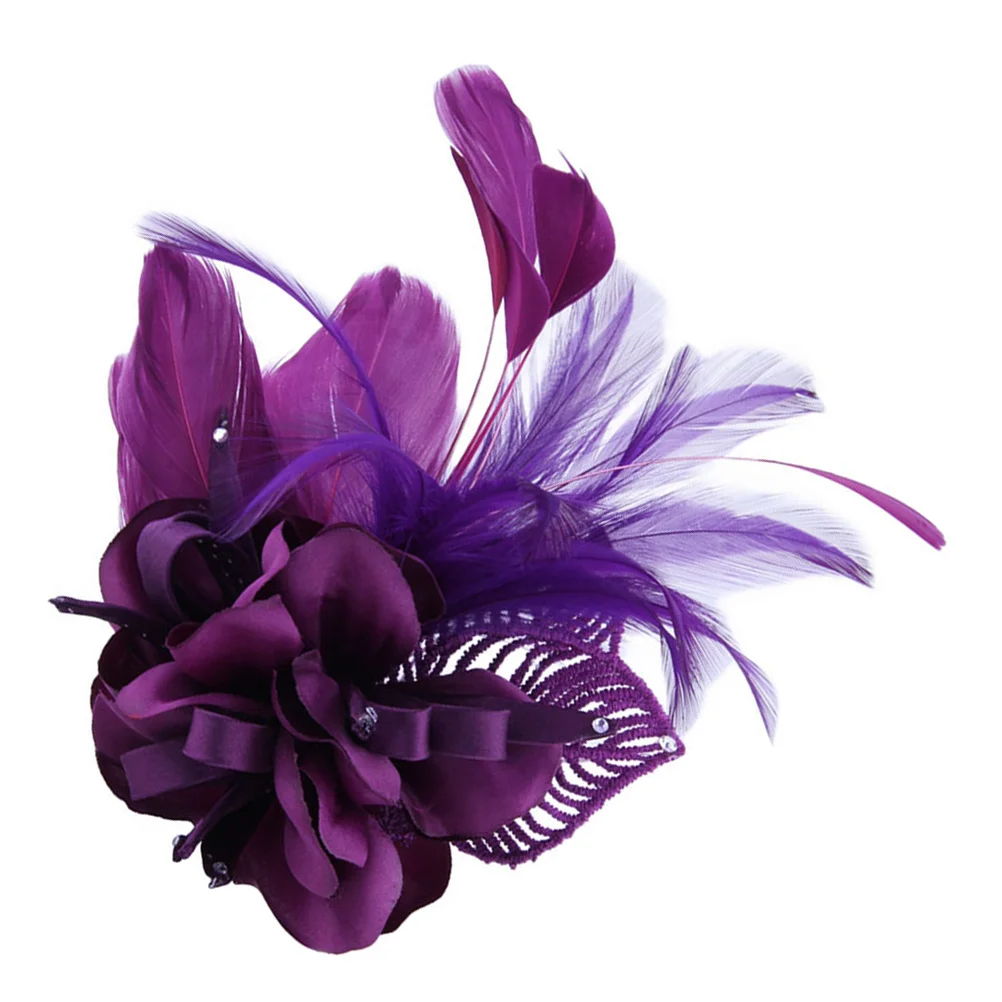 

Brooch Corsage Purple Flower Women Brooches for Pin Dresses Pins Unique Hairpin