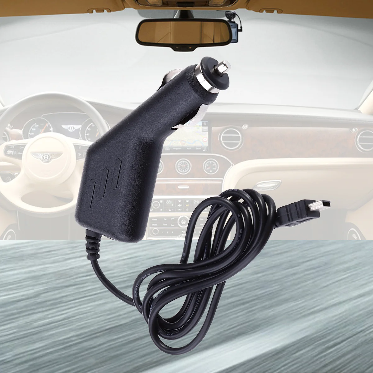

Mini USB GPS Car Adapter Black 5V 1.5a Intelligent Ic Chip Short Circuit Protection LED Indicator Compatible