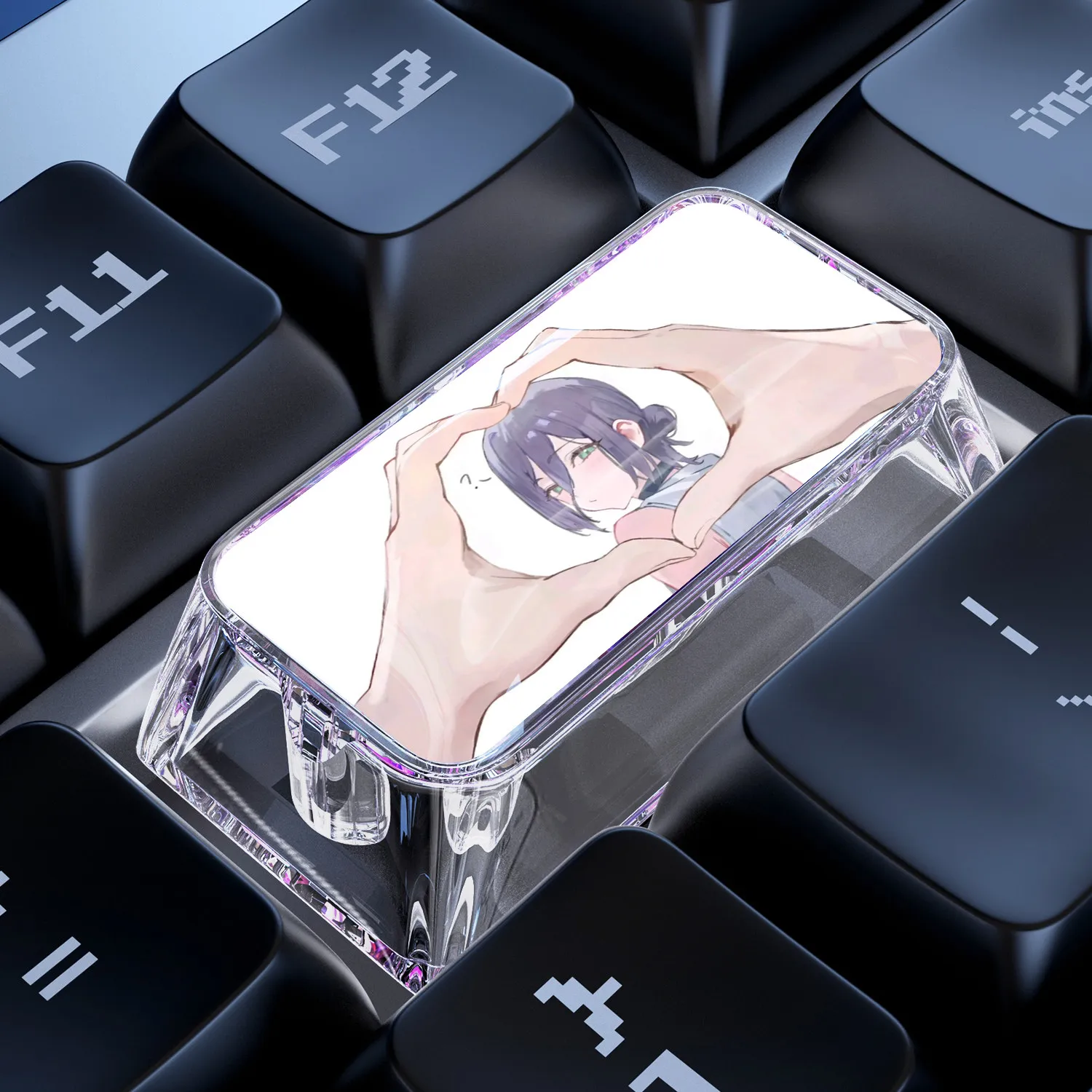 DIY Selbstgemachte Chainsaw Man Reze Mechanische Tastatur-Keycaps Kreuzachsen-Mechanische Tastatur PC Personalisierte Keycaps Geschenk-Spielzeuge