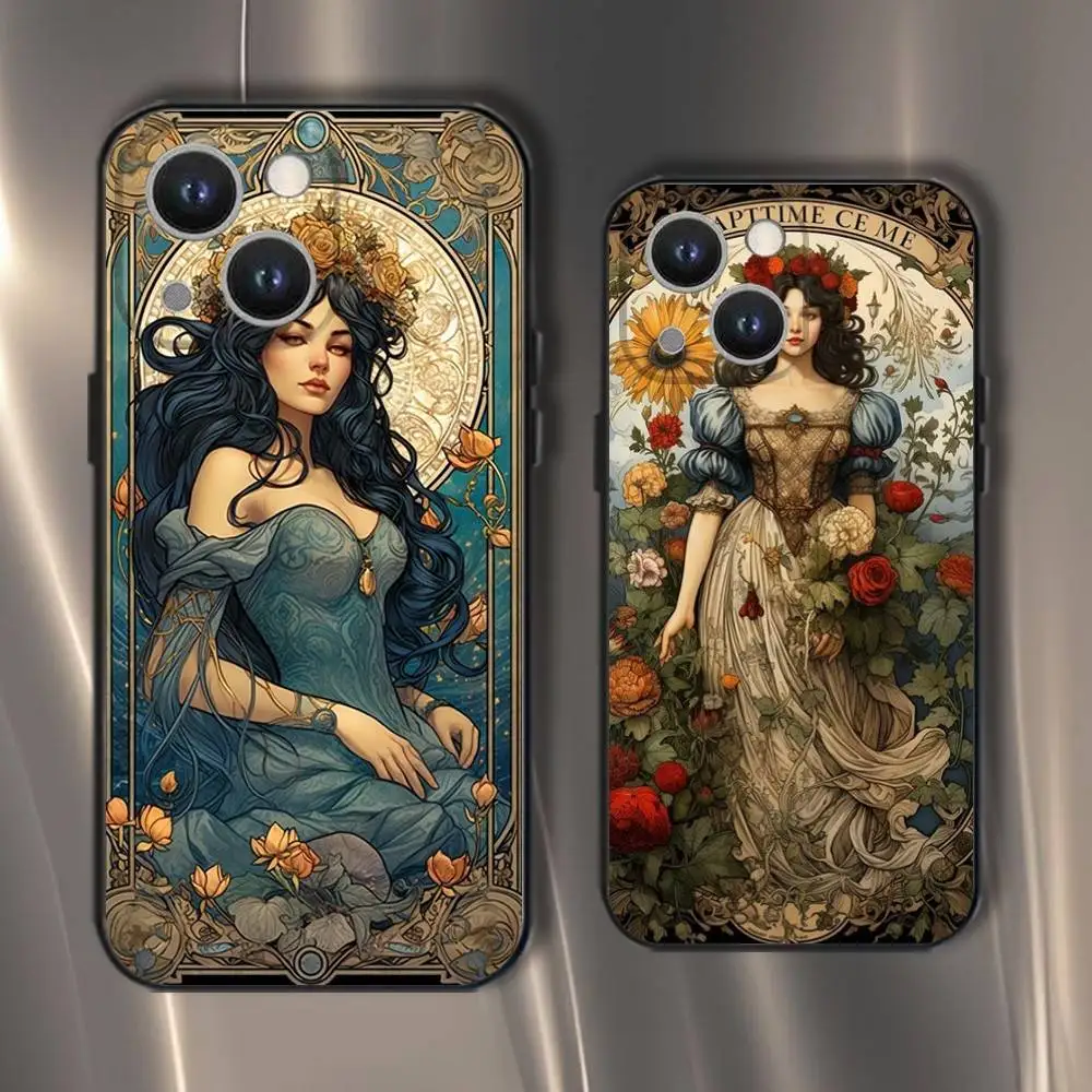 

Divination tarot card Phone Case For iPhone 16,15,14,13,12,11,Pro,XS,Max,XR,Plus,E,SE4,Mini Black Soft Cover