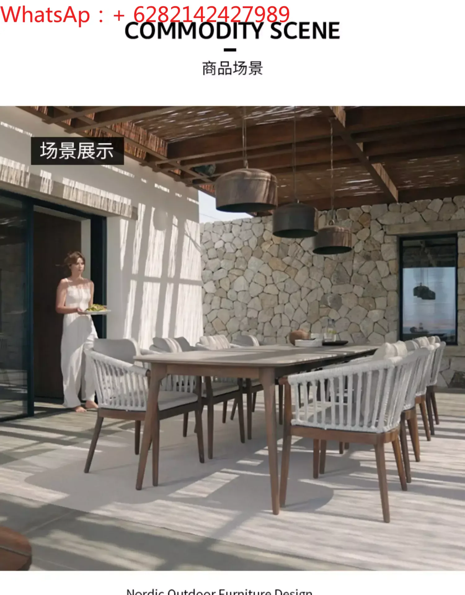 

Nordic Yuji wind solid тиковое дерево длинный стол, домашний прямоугольный стол уличный стол для сада villa антисептическая древесина
