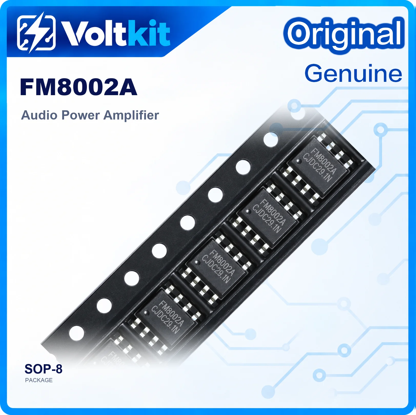 50PCS FM8002A FM8002 8002A SOP-8 2W Mono Bridge Audio Power Amplifier IC LM4871 Compatible