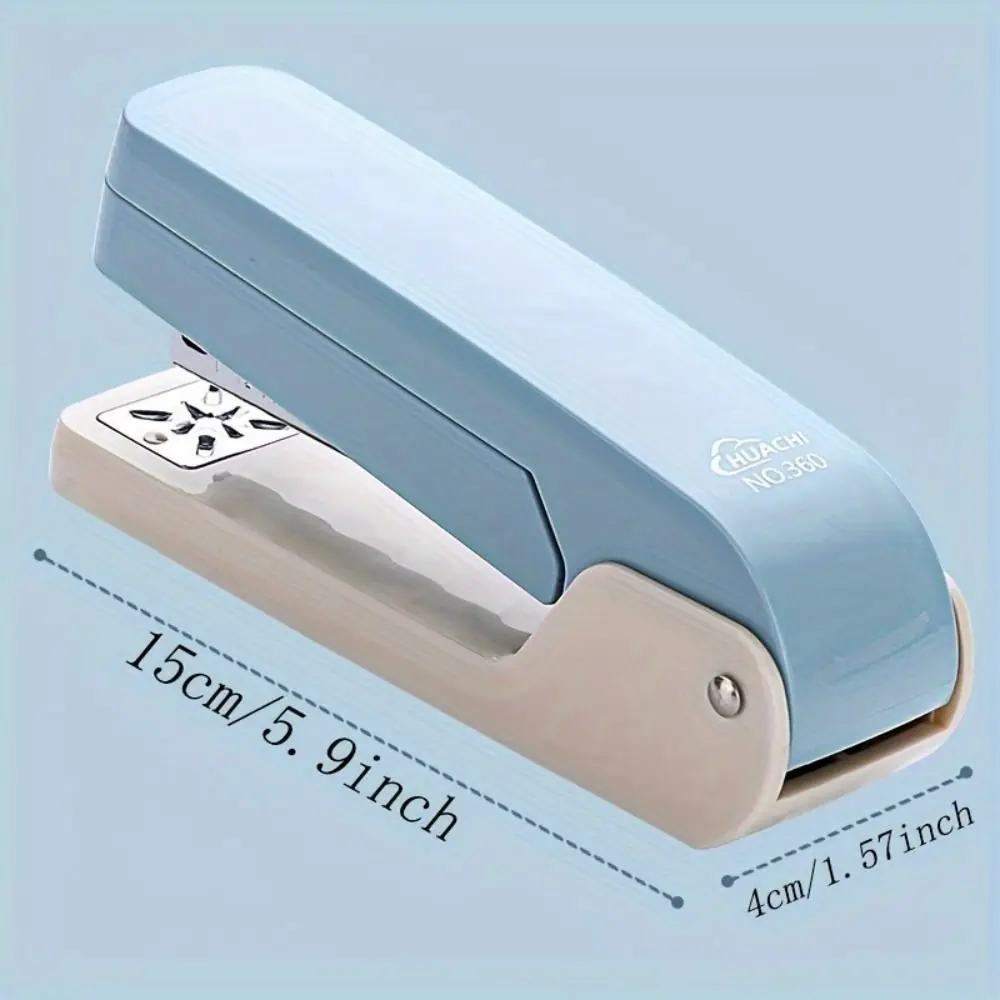 360-degree Rotating Desktop Stapler Multifunction Metal Labor-Saving Stapler Portable Simple Paper Stapling Machine School