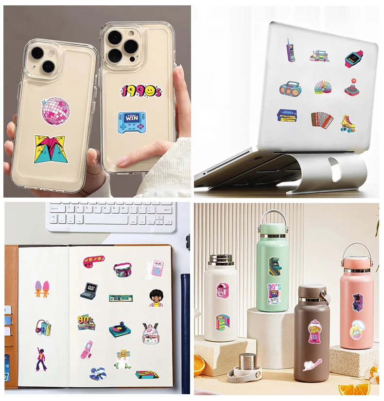 50 SZTUK Naklejek Cartoon Retro Small Fresh Graffiti DIY Dekoracja Etui na Telefon Komórkowy Notatnik Kubek na Wodę Wodoodporne Naklejki Zabawki Prezent