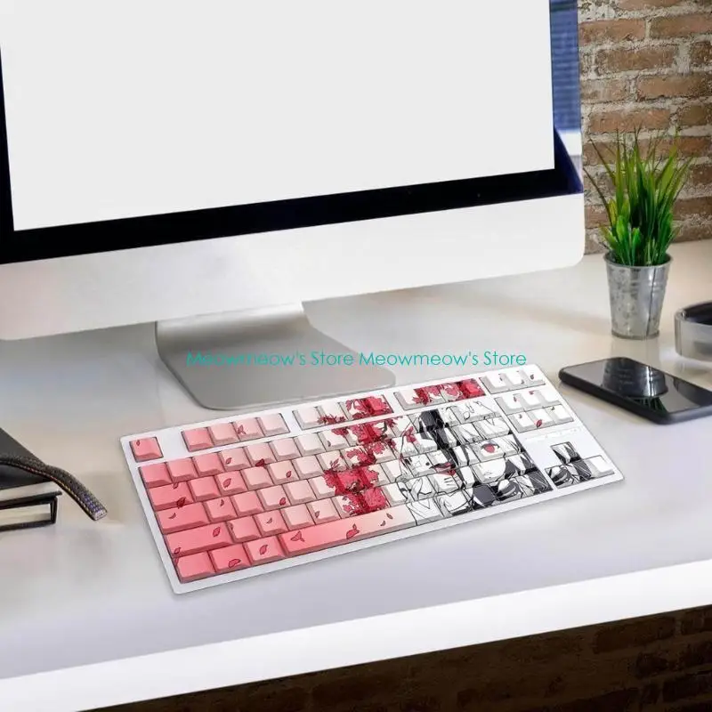 W91A พิมพ์ด้านข้างแป้นแปะโปร่งแสง, 136Keys backlit keycap ชุดสำหรับปุ่มกดเชิงกล