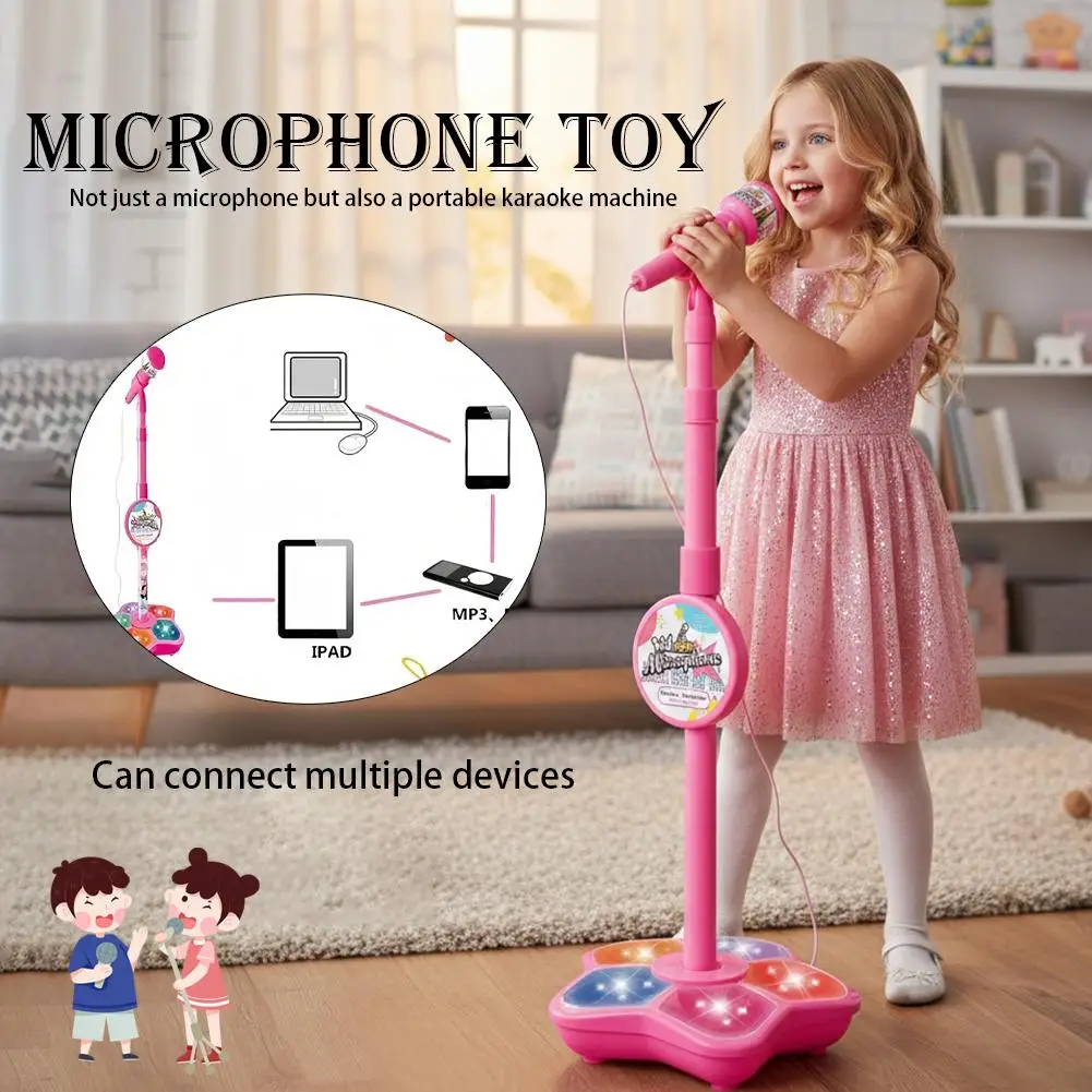 Jouets de Microphone, éclairage Cool, entraînement cérébral, jouets éducatifs, musique pour garçons et filles, Machine à chanter