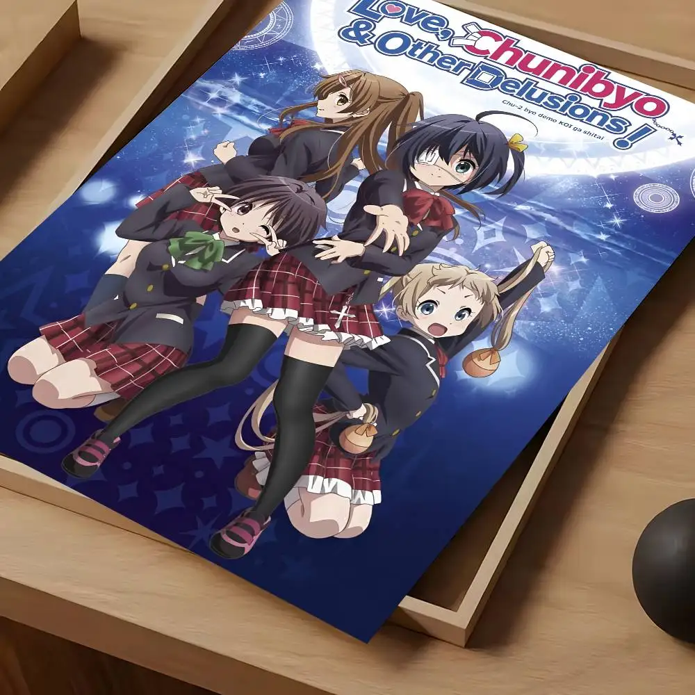 أنيمي L-Love Chunibyo الأوهام الأخرى تاكاناشي ريكا المشارك عالية الجودة طباعة ديكور المنزل جدار الفن جدارية غرفة زخارف للحانات