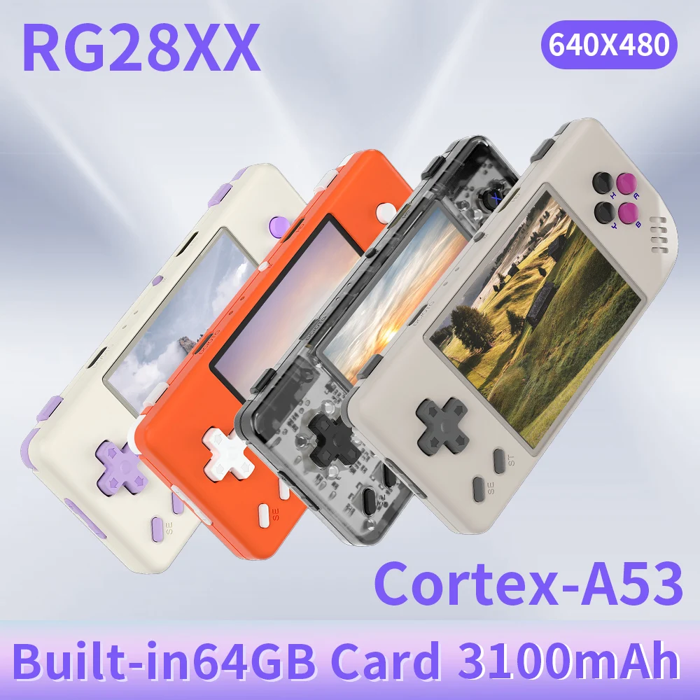 RG28XX 2.83 inch IPS Linux System Mini Handheld Game Console HDMI Compatible TV Output Portable Video Game Console 5000+ Games